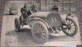 Antique postcard race mercedes
